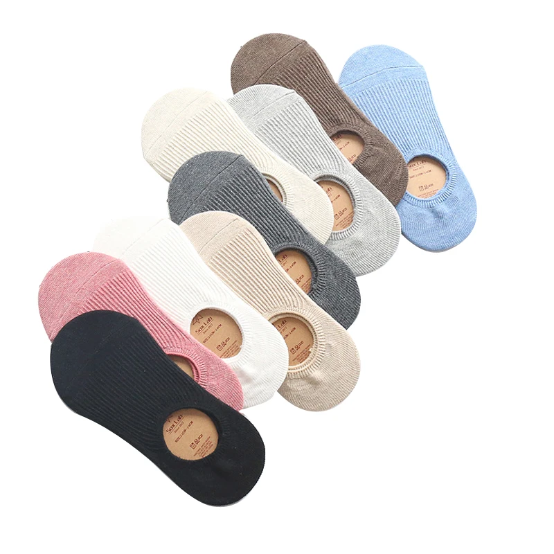 Носки, невидимые короткие, женские, летние, удобные, хлопковые, бамбуковые, для девушек, женские носки-башмачки, по щиколотку, низкие, женские, 5 пар/лот = 10 штук