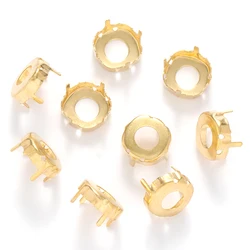 Enhanced Square K9 Glass Crystal Stones for DIY Jewelry, Clothing, and Decoration (Golden Claw)