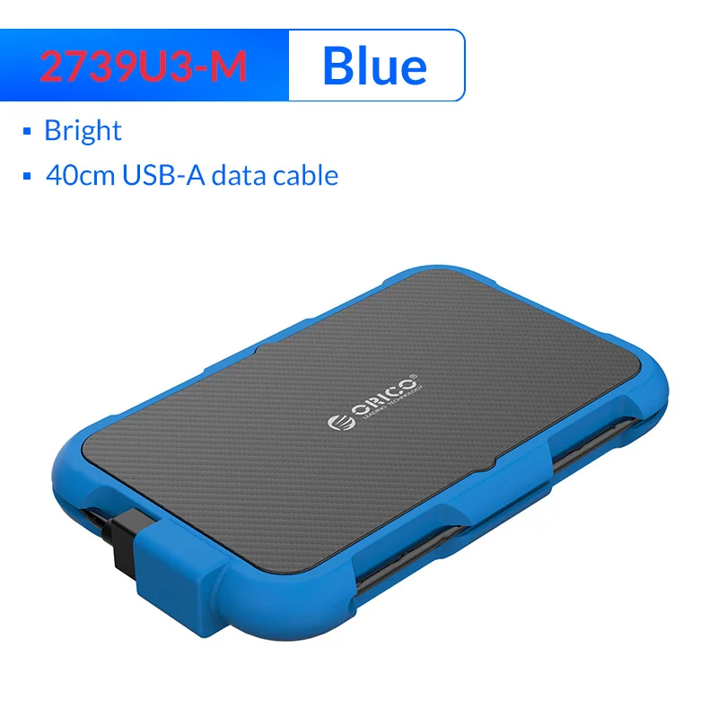 ORICO 2,5 зашифрованный жесткий диск SATA для USB 3,0 HDD чехол UASP водонепроницаемый противоударный пылезащитный зашифрованный HDD коробка - Цвет: 2739U3-M