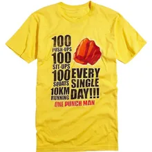 Аниме One Punch Man Saitama футболка для тренировок Nwt Аутентичные лучшие рождественские подарки футболка