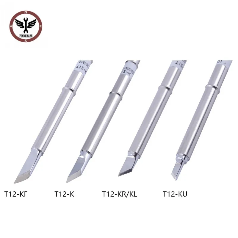

FINDAMAZE T12 cutter head type iron tip T12-K KF KU KR for FX951STC AND STM32 OLED Soldering Station