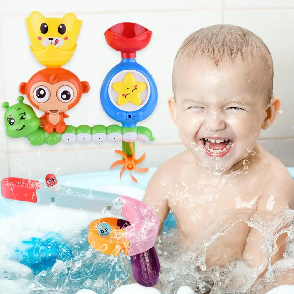 Bath Toys Suction Cup Marble Race Orbits Track Kids Bathroom Bathtub Play  Water Toy Shower Games For Kids9