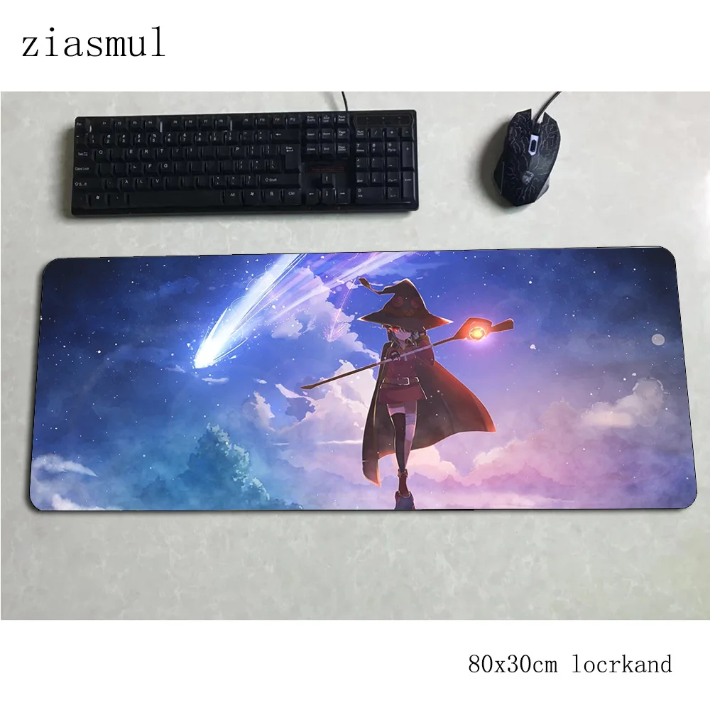 Megumin коврик для мыши геймерский толстый 800x300x3 мм notbook коврик для мыши игровой коврик для мыши большой Новое поступление коврик для мыши ПК настольный коврик для мыши