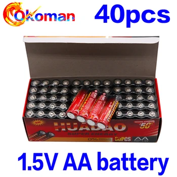 

40pcs 1.5V AA Battery Alkaline Batteries No Mercury Dry Battery R6 For Electric Toy Flashlight Clock Mouse