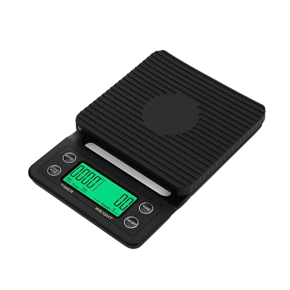 

3kg/0.1g Drip Coffee Scale With Timer Portable Electronic Digital Kitchen Scale High Precision LCD Electronic Jewelry Scales