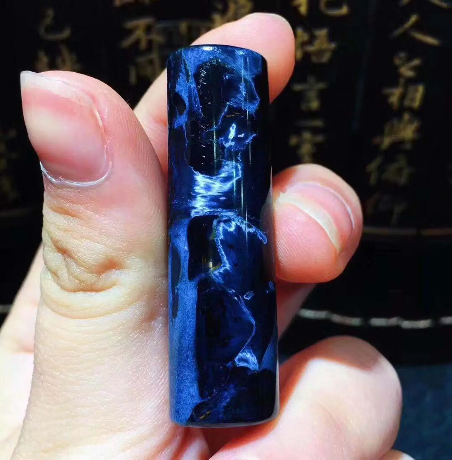 Натуральный Синий желтый кулон Pietersite для женщин и мужчин 45x13,2 мм бусины баррель, модные ювелирные изделия, кулон, сертификат AAAAA