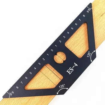 

45 degree scribe Woodworking Ruler ES-4 Thick Multifunctional Measuring