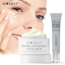 AuQuest крем-пептид против морщин, натуральный, для молодой кожи, подтягивающий продукт, Эфирный крем для глаз, дневной и ночной крем для ухода за лицом