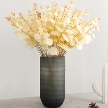 Ручной работы DIY белый моделирование 5 вилка 20 голова листья эвкалипта Свадьба дорога украшение из свинца дома вечерние поддельные Цветочные букеты