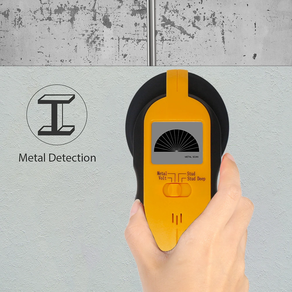 Настенный металлоискатель ЖК-дисплей цифровые деревянные серьги центроискатель металл+ кабель переменного тока Live провода сканер Предупреждение обнаружения