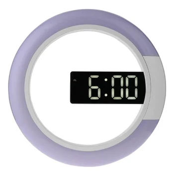 

3D LED Digital Table Clock Alarm Mirror Hollow Wall Clock Nightlight Wall Watch for Home Living Room Decorations