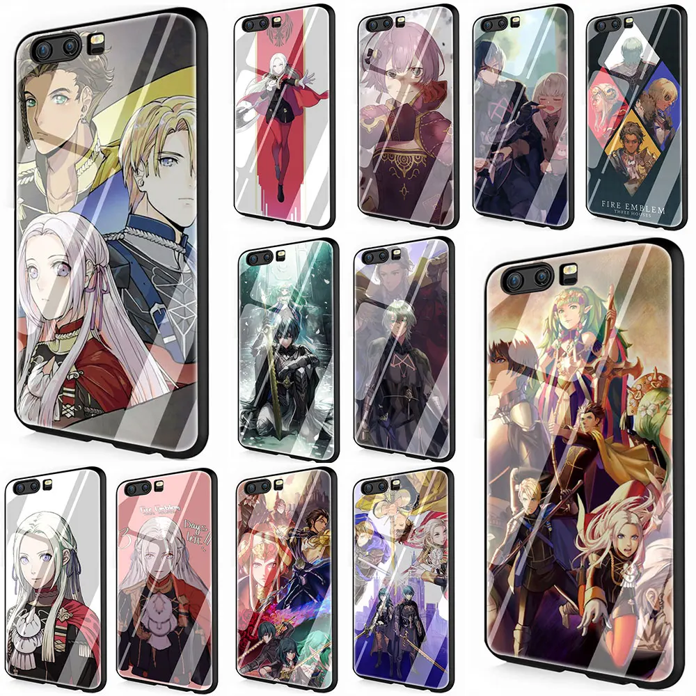 Fire Emblem три дома чехол из закаленного стекла для телефона для huawei Y6 Y9 Honor 8X 7A pro 9 10 P10 20 30 Коврики 20 Lite рro