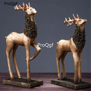 

ProQgf 1Pcs A Set Always in my heart deer Statue shuloesuan