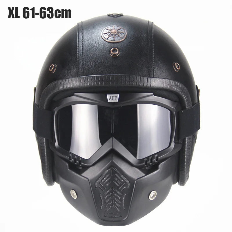 Motorcycle Helmet Retro Professional Eyewear Mask Vintage Open Face Mask Cross Helmet Eyewear