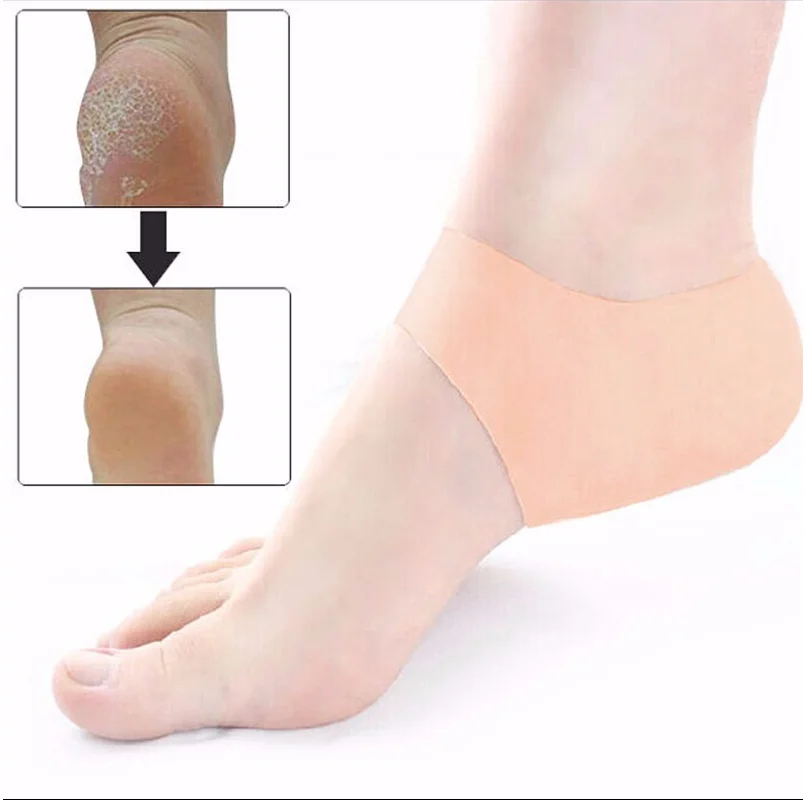 1 Pair Silicone Foot Chapped Care Tool Moisturizing Gel Heel Socks Cracked Skin Care Protector Pedicure Health Monitors Massager 3