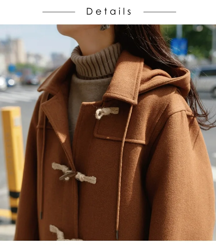 Модное повседневное женское длинное шерстяное пальто, однотонное кашемировое пальто с широкой талией, однобортное Женское пальто