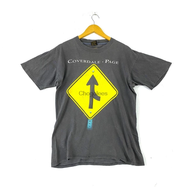 vintage 90s 1993 coverdale page japan japanese tour album singles american rock singer songwritter big logo rare promo t-shirts