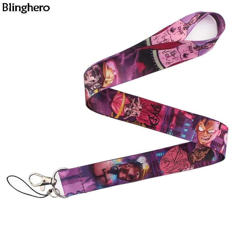 10 шт./лот, Blinghero Cool Lil Peep Lanyard, держатель для телефона, ID бейджа, Модные Винтажные ремни на шею, ключи, ремешки для друзей, BH0170