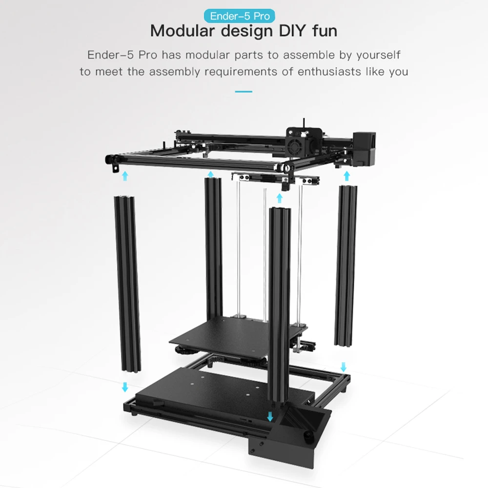 3D принтер Creality Ender 5/Ender 5 Pro набор для сборки принтера 220*220*300 мм объем с обновленной
