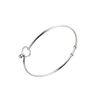 Fnixtar 2mm Thickness Wire Bangle Stainless Steel Open Love Heart Bracelets Bangle  60mm 10piece/lot 2
