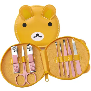 

8Pcs Manicure No Splash Nail Clipper Set Cartoon Animal Packaged Pedicure Tools