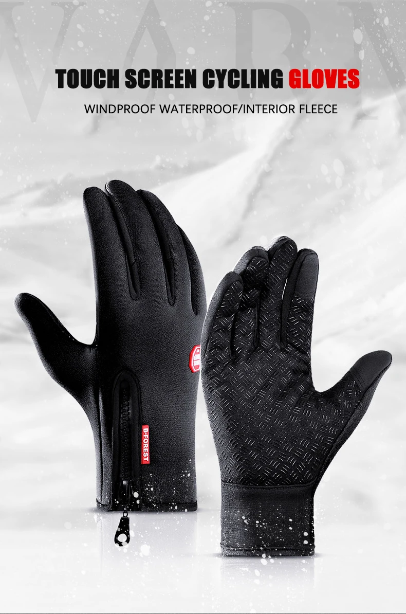 Warm Winter Gloves For Men Touchscreen Sports Waterproof Skiing Cycling Windproof Nonslip Army Motorcycle Running Women Gloves