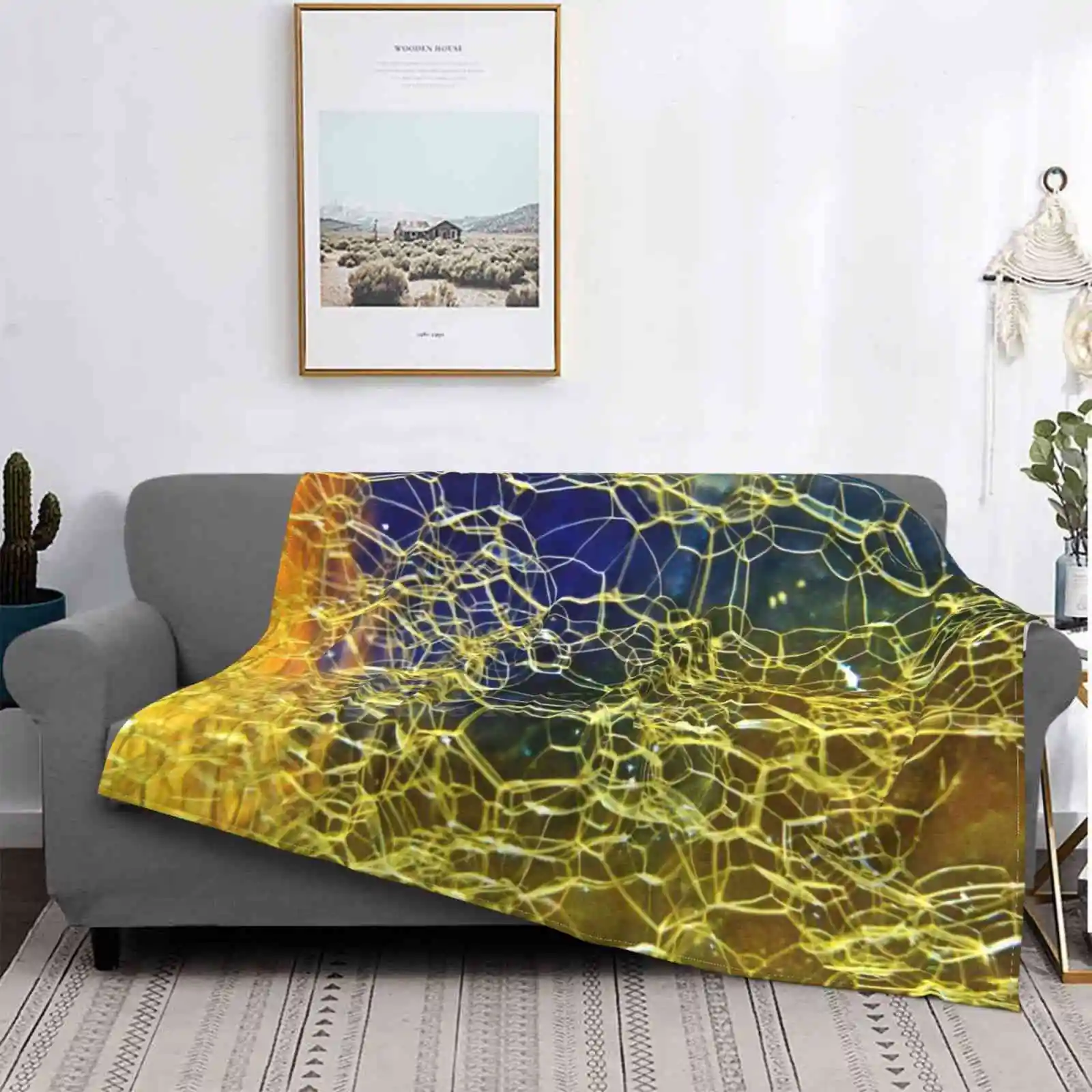 Bubbles In Glass Super Warm Soft Blankets Throw On Sofa/Bed/Travel Macro Soap Abstract Contemporary Pattern Texture | Дом и сад