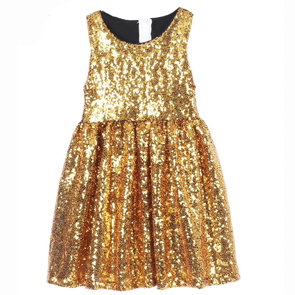 Блестящие платья с блестками для маленьких девочек платье подружки невесты на