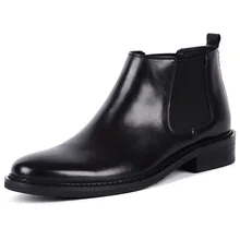Fashion Mens Fashion Boots Genuine Leather High Quality Cow Leather Dress Boots Designer Handmade Black Ankle Boots