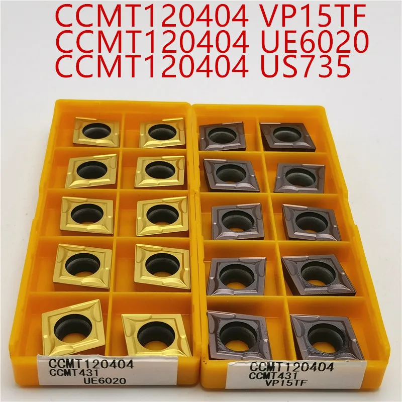 

10PCS CCMT120404 US735 UE6020 VP15TF Carbide Insert Turning Tool Turning Milling Cutter CNC Cutting Tool Slot Cutting
