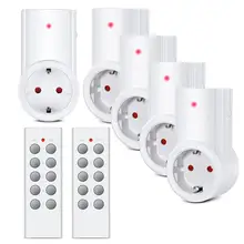 Tomada de controle remoto sem fio inteligente interruptor de luz tomada tomada tomada tomada padrão da ue com controle remoto