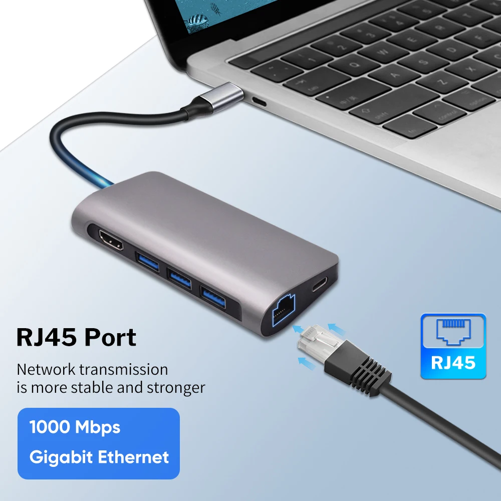 Deelife адаптер типа C usb хаб 3 0 разветвитель Мульти USB док станция USBC RJ45 HDMI для MacBook Pro PC