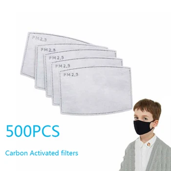 

500pcs 5 layer Kids Face Mask Filter PM 2.5 Filter Paper Face Mouth Masks Anti Haze mouth Mask anti dust mask