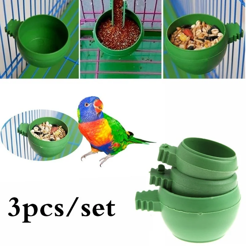 3 шт./компл. Mini Bird еда для попугая миска воды пластиковая клетка голубей держатель