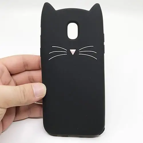 Cat Black Чехол для samsung J5 чехол милый 3D мультяшный Минни Кот Ститч силиконовый чехол для samsung Galaxy J3, J5, J7 года Pro EU чехол - Цвет: Cat Black