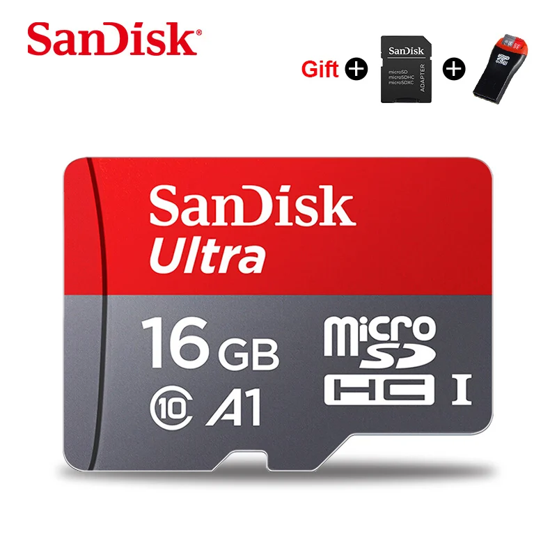 16GB Оригинальная карта памяти SanDisk Micro SD 16 ГБ 32 ГБ 64 Гб 128 Гб карта памяти Microsd Carte sd 32 Гб карта памяти TF с адаптером - Емкость: 16GB