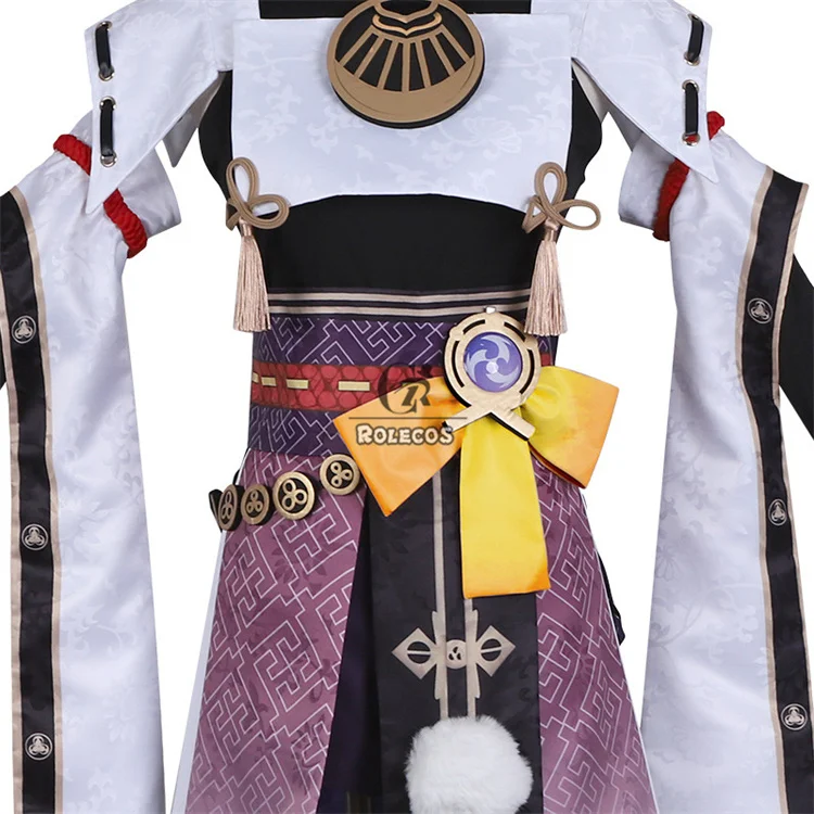 goddess costume ROLECOS Game Genshin Impact Sara Cosplay Costume Kujou Sara Cosplay Costumes Women Dress Outfits Halloween Full Set with Mask family halloween costumes