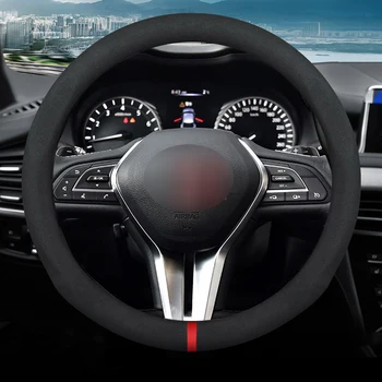 

MIDOON Carbon Fiber Leather Car Steering Wheel Cover For Infiniti Q30 Q50 FX35 QX50 QX56 QX60 QX70 FX G25 G37