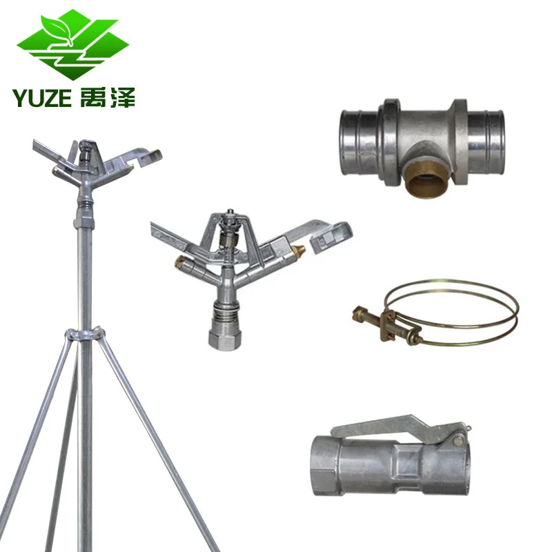 

Manufacturers Wholesale Agricultural Field Sprinkler Irrigation Nozzle 1-Inch Double Nozzle Automatic Rotating Metal Sprayer Law