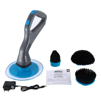 

4 Pieces Wireless Hurricane Muscle Scrubber Electric Brush With Brush Heads Bathroom Surface Bath Shower Tile Brush