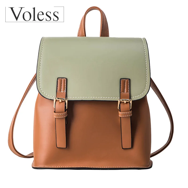 

Women Backpacks 2019 Female Backpack College Style Leather Backpack School Backpacks Vintage Student Schoolbag Retro Rucksack