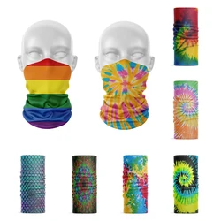 3D Rendering Rainbow Color Headscarf Face Neck Wrap Cover Bandana Girl Hair Scarf Outdoor Cycling Hiking Dustproof Men Headwear