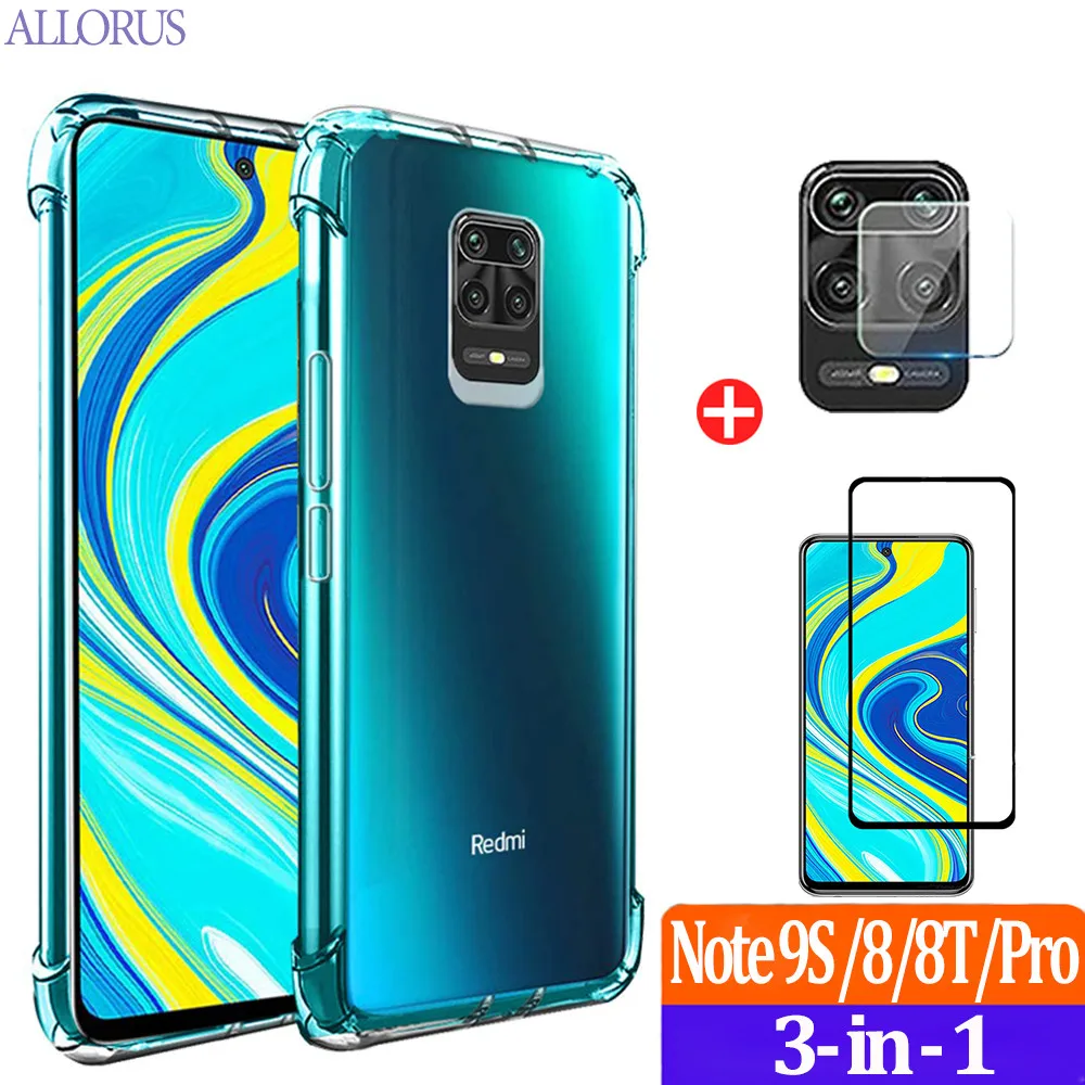 Transparent Phone Case For Redmi Note10 Note9 Note8 Pro Silicone Case Glass Xiaomi Redmi Note 10 9 8 8t 9s 9t 10s 9a 9c Cover Phone Case Covers Aliexpress