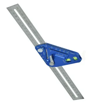 

Multifunction Carpentry Triangle Angle Ruler Aluminum Alloy Marking Measure Tool Rust-proof Practical And Clear In Size