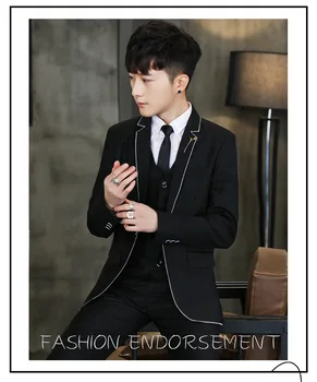 

Men Wedding Suits Notch lapel 2 Pieces One button Male Slim fit For Wedding Groom Prom Party Suits