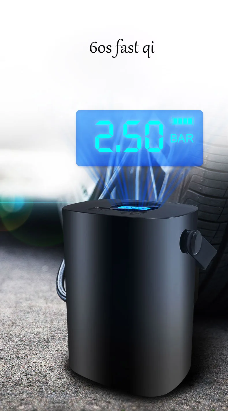 Wireless Digital Tire Inflator Car Portable Air Compressor Pump 150 PSI Car Air Compressor for car
