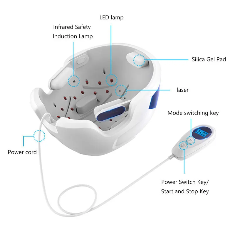  Laser Hair Regrowth Helmet 26 Diodes+30 LED Infrared Light Hair Regrow Treatment Anti Hair Loss Hai - 4000141325388