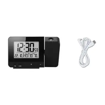 

Multi-function Projection Alarm Clock with Time Temperature Projection LED Screen Alarm Clock USB Charging Clock