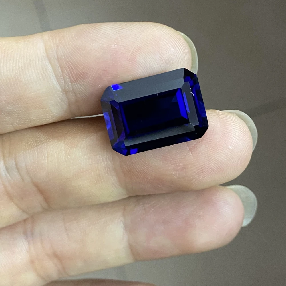 Meisidian 13X18mm 5A Quality 20 Carat Lab Corundum Royal Blue Sapphire Loose Gemstone