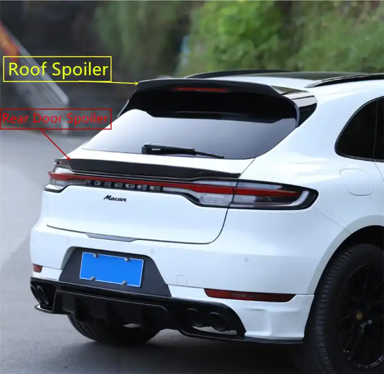 Carbon Fiber Rear Lip Spoiler For Porsche Macan 2018 2019 2020 2021